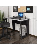 Escrivaninha Mesa Escritório 90cm Multimóveis Cr25326 Cinza Preto