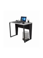 Escrivaninha Mesa Escritório 90cm Multimóveis Cr25326 Cinza Preto
