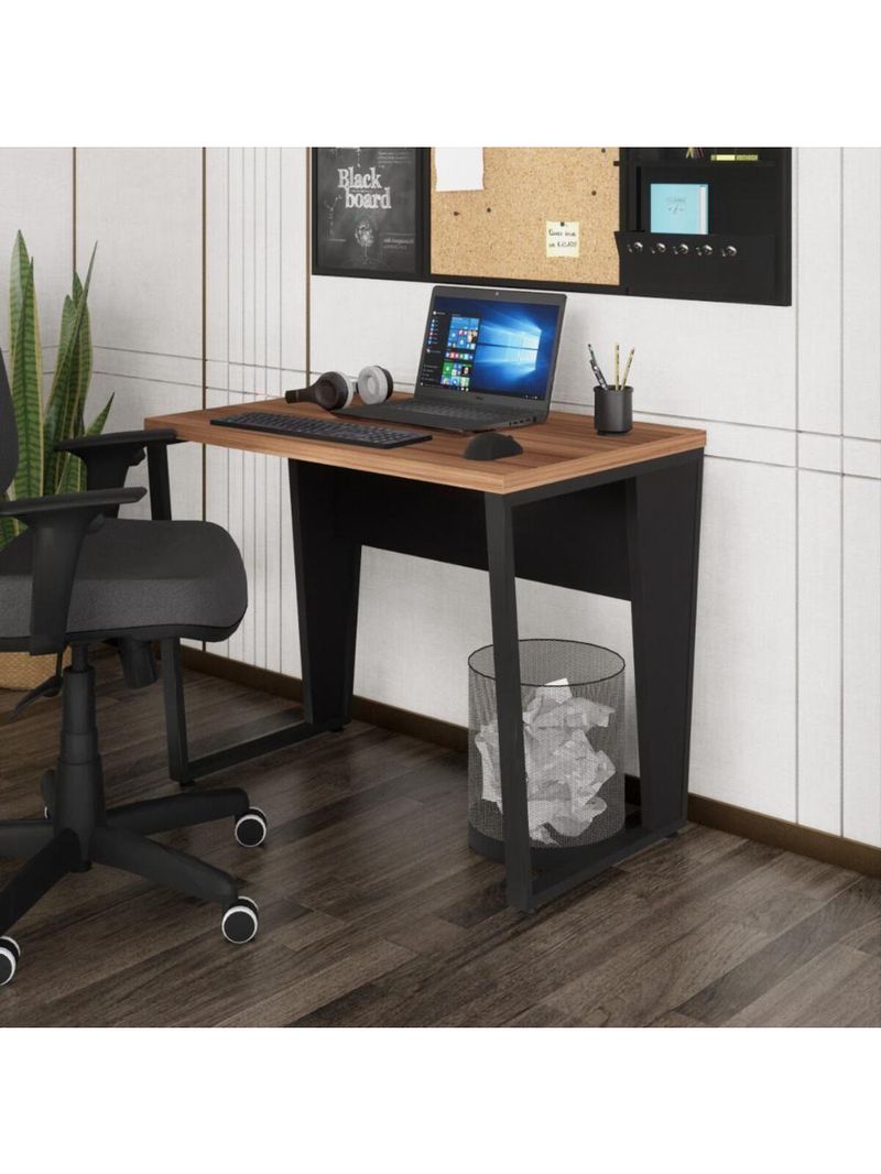 Escrivaninha Mesa Escritório 90cm Multimóveis Cr25326 Sevilha Preto