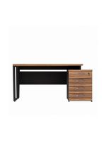 Escrivaninha Mesa Escritório Extensível 135cm 4 Gavetas Multimóveis Cr25324 Sevilha Preto