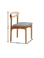 Conjunto 2 Cadeira De Jantar Noronha Premium Moderna Mobília Quartzo/imbuia Natural