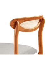 Conjunto 2 Cadeira De Jantar Noronha Premium Moderna Mobília Quartzo/imbuia Natural
