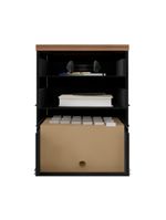 Gaveteiro De Escritório 46cm Com Chave 3 Gavetas E Rodízios Multimóveis Cr25302 Sevilha/preto