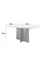 Conjunto Mesa Olímpia Em Mdf Com 4 Cadeiras Liz Grafite