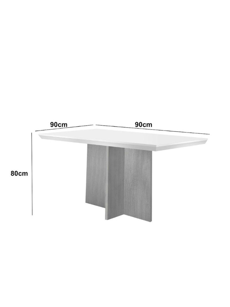 Conjunto Mesa Olímpia Em Mdf Com 4 Cadeiras Liz Grafite
