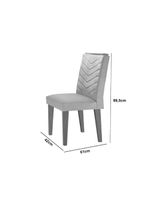 Conjunto Mesa Olímpia Em Mdf Com 4 Cadeiras Liz Grafite
