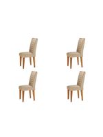 Conjunto 4 Cadeiras Para Sala De Jantar Liz Imbuia 07