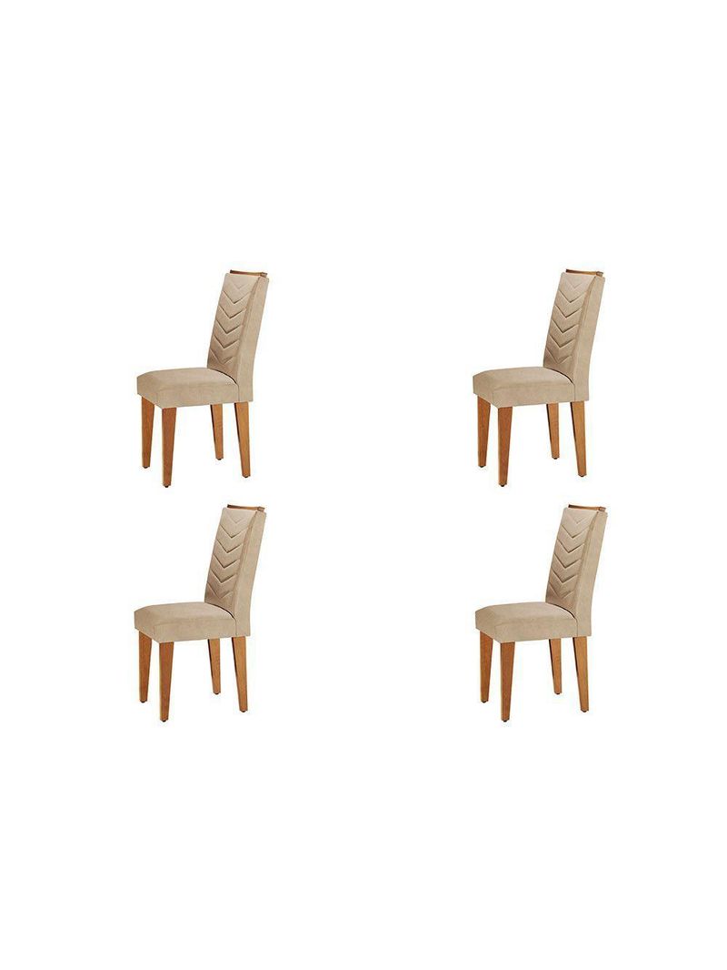 Conjunto 4 Cadeiras Para Sala De Jantar Liz Imbuia 07