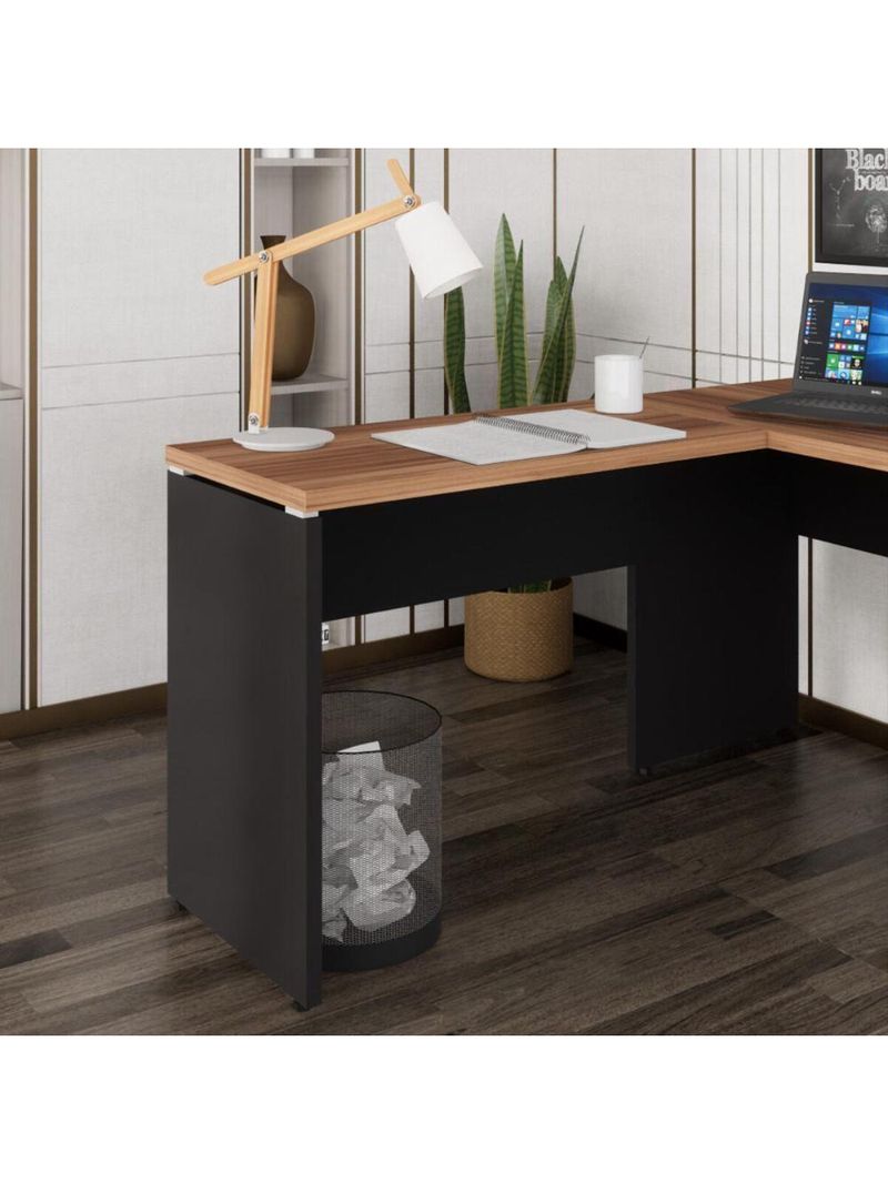 Mesa De Escritório Auxiliar 90cm Multimóveis Cr25305 Sevilha Preto