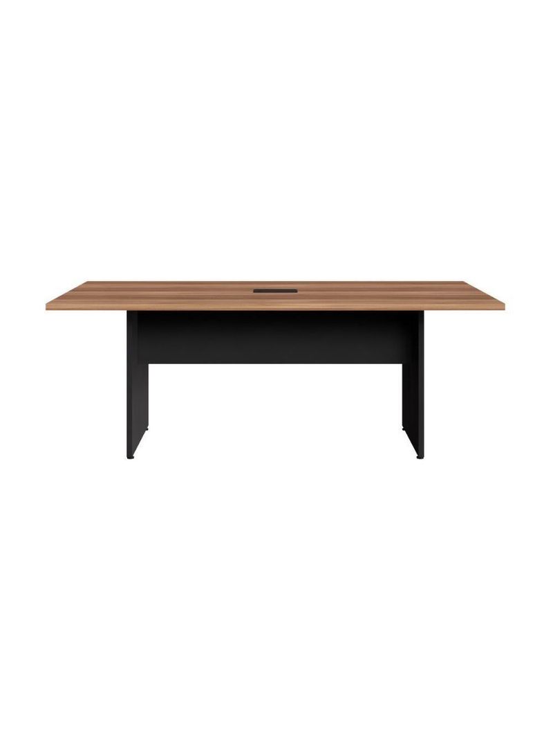 Mesa De Escritório Reunião 200cm Com Caixa De Tomadas Multimóveis Cr25334 Sevilha Preto