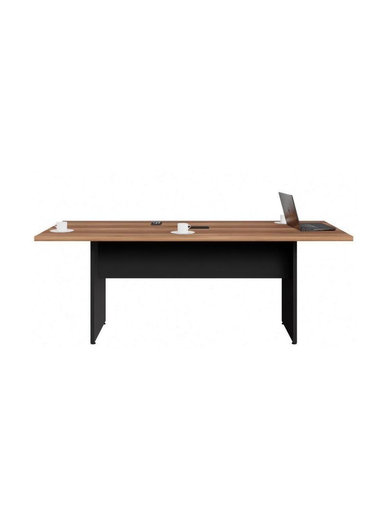 Mesa De Escritório Reunião 200cm Com Caixa De Tomadas Multimóveis Cr25334 Sevilha Preto