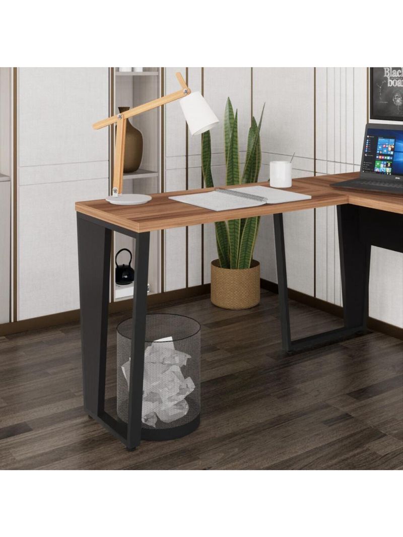 Mesa De Escritório Auxiliar 90cm Multimóveis Cr25306 Sevilha Preto