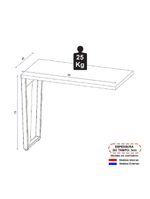 Mesa De Escritório Auxiliar 90cm Multimóveis Cr25306 Cinza Preto