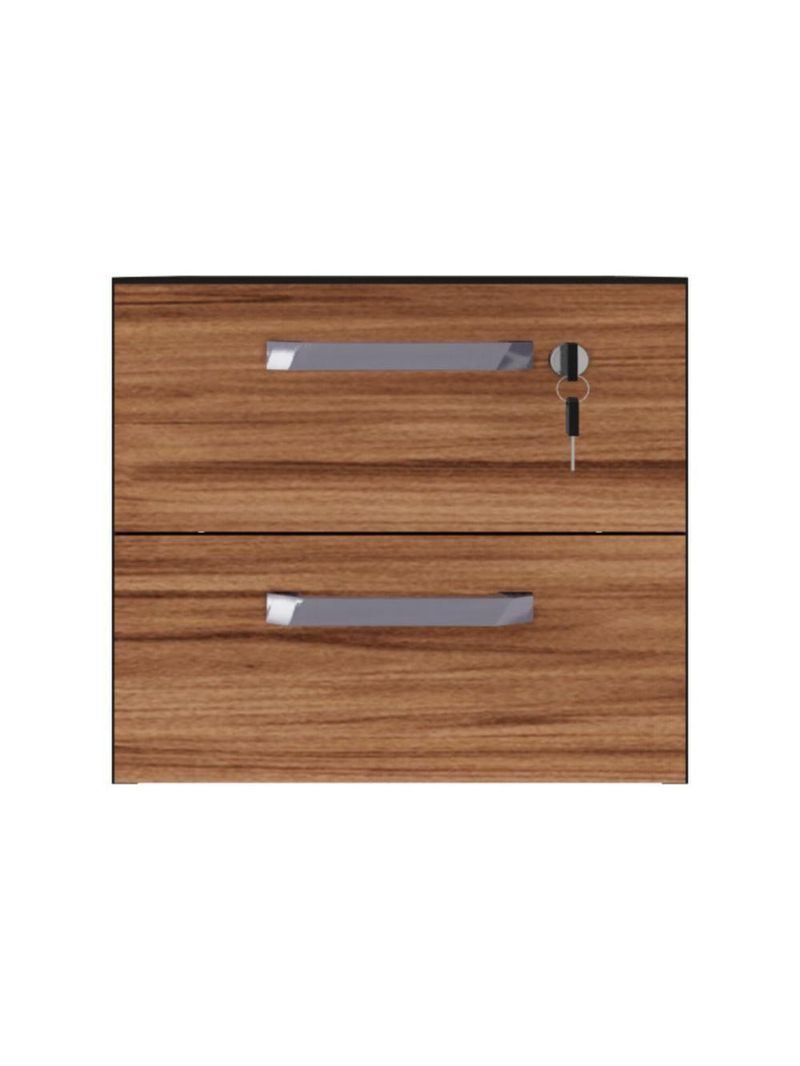 Gaveteiro Para Mesa De Escritório 33cm Com Chave 2 Gavetas Multimóveis Cr25304 Sevilha Preto
