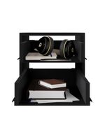 Gaveteiro Para Mesa De Escritório 33cm Com Chave 2 Gavetas Multimóveis Cr25304 Sevilha Preto