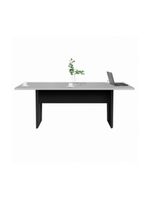 Mesa De Escritório Reunião 200cm Multimóveis Cr25332 Cinza Preto