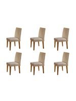 Conjunto 6 Cadeiras Para Sala De Jantar Lunara Imbuia 07