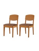 Conjunto Com 2 Cadeiras MDF Tork/Naturale