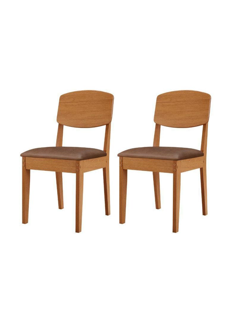 Conjunto Com 2 Cadeiras MDF Tork/Naturale