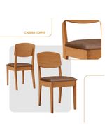 Conjunto Com 2 Cadeiras MDF Tork/Naturale