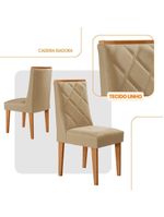 Conjunto Com 2 Cadeiras MDF Isadora Turim 07/Naturale
