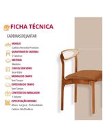 Conjunto 2 Cadeira De Jantar Noronha Premium Moderna Mobília Star Caramelo / Imbuia Nat