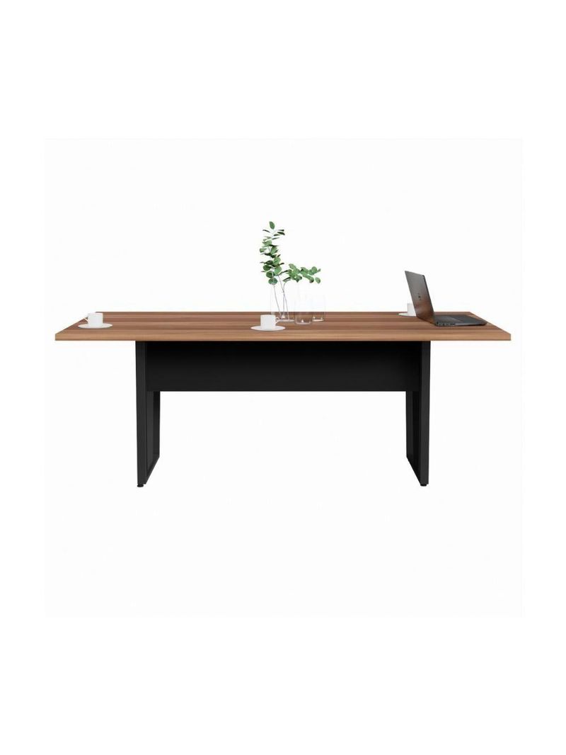 Mesa De Escritório Reunião 200cm Multimóveis Cr25332 Sevilha Preto