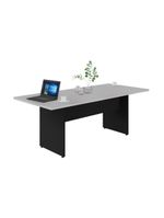 Mesa De Escritório Reunião 200cm Multimóveis Cr25333 Cinza Preto