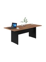 Mesa De Escritório Reunião 200cm Multimóveis Cr25333 Sevilha Preto