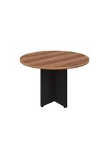 Mesa Escritório De Reunião 110cm Redonda Multimóveis Cr25330 Sevilha Preto