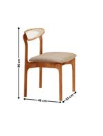 Conjunto 2 Cadeira De Jantar Noronha Premium Moderna Mobília Milano / Imbuia Nat