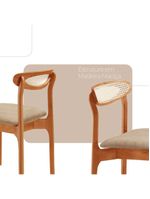 Conjunto 2 Cadeira De Jantar Noronha Premium Moderna Mobília Milano / Imbuia Nat