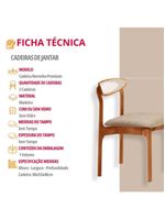 Conjunto 2 Cadeira De Jantar Noronha Premium Moderna Mobília Milano / Imbuia Nat