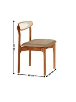 Conjunto 2 Cadeira De Jantar Noronha Premium Moderna Mobília Turim 07 / Imbuia Nat