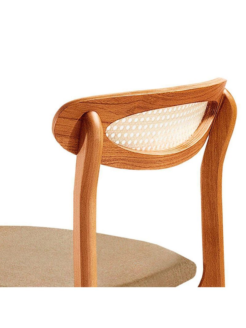 Conjunto 2 Cadeira De Jantar Noronha Premium Moderna Mobília Turim 07 / Imbuia Nat