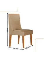 Conjunto Com 2 Cadeiras Moderna Mobília Turim 07