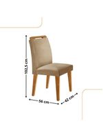 Conjunto Mesa Liz 120cm Com Vidro 4 Cadeiras Athenas Moderna Turim/grafite/imbuia/