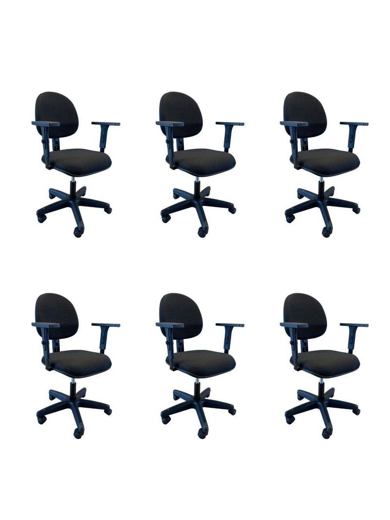 Kit 6 Cadeiras De Escritório Oficial Operativa