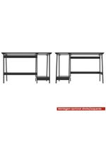 Mesa Escritório Escrivaninha Ditália Mc-190 Preto