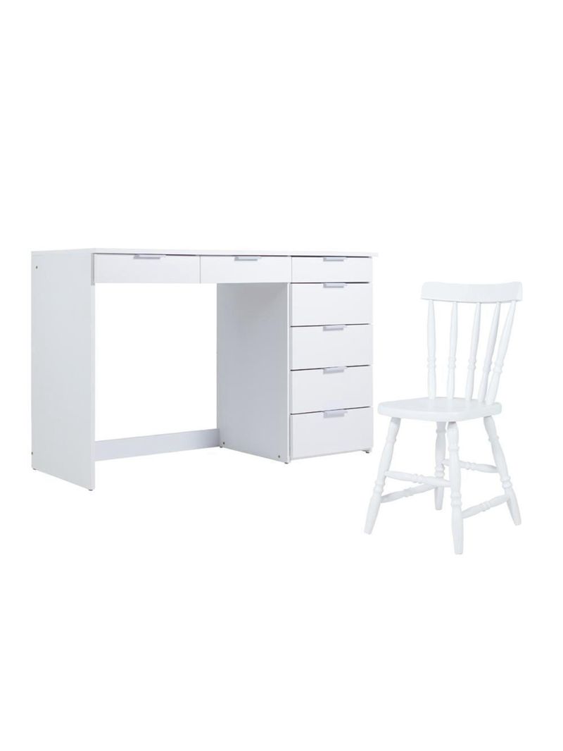 Mesa De Escritório Ditália 7 Gavetas Com Cadeira Pe-90