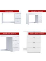 Mesa De Escritório Ditália 7 Gavetas Com Cadeira Pe-90