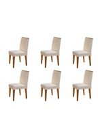 Conjunto 6 Cadeiras Para Sala De Jantar Lunara Imbuia