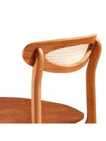 Conjunto 2 Cadeira De Jantar Noronha Premium Moderna Mobília Star Puce/imbuia Natural