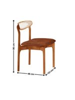 Conjunto 2 Cadeira De Jantar Noronha Premium Moderna Mobília Star Puce/imbuia Natural