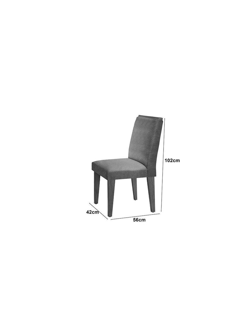 Conjunto 4 Cadeiras Para Sala De Jantar Lunara Imbuia 07