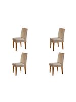 Conjunto 4 Cadeiras Para Sala De Jantar Lunara Imbuia 07