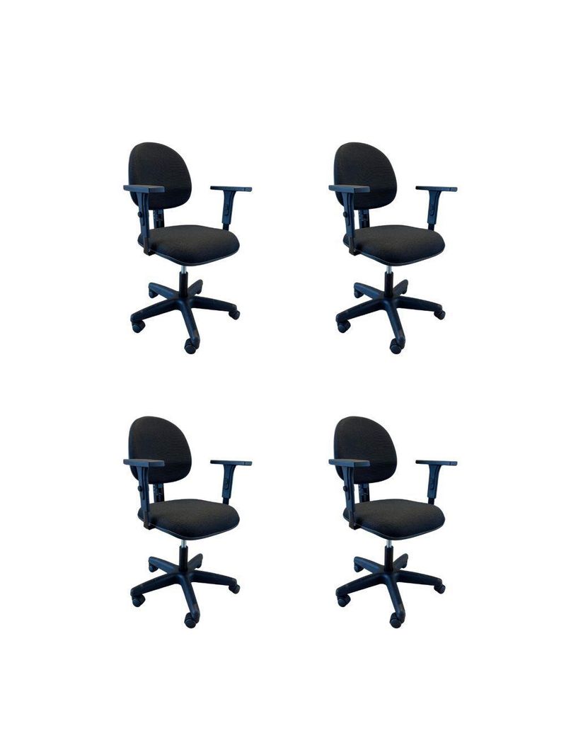 Kit 4 Cadeiras De Escritório Oficial Operativa