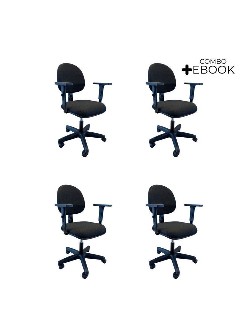 Kit 4 Cadeiras De Escritório Oficial Operativa