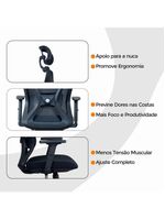 Kit 3 Cadeiras De Escritório Presidente Oficial Work