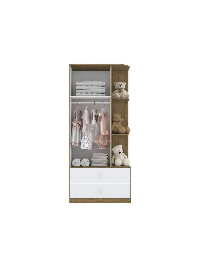 Guarda Roupa Infantil 02 Portas 02 Gavetas Amarelinha Henn